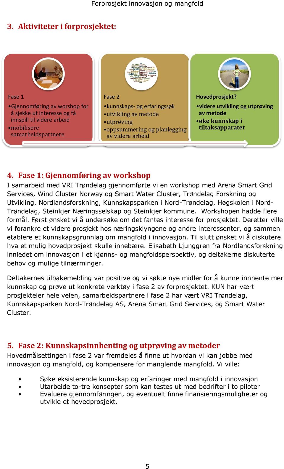 Fase 1: Gjennomføring av workshop I samarbeid med VRI Trøndelag gjennomførte vi en workshop med Arena Smart Grid Services, Wind Cluster Norway og Smart Water Cluster, Trøndelag Forskning og