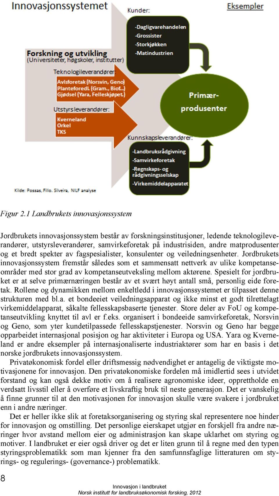 matprodusenter og et bredt spekter av fagspesialister, konsulenter og veiledningsenheter.