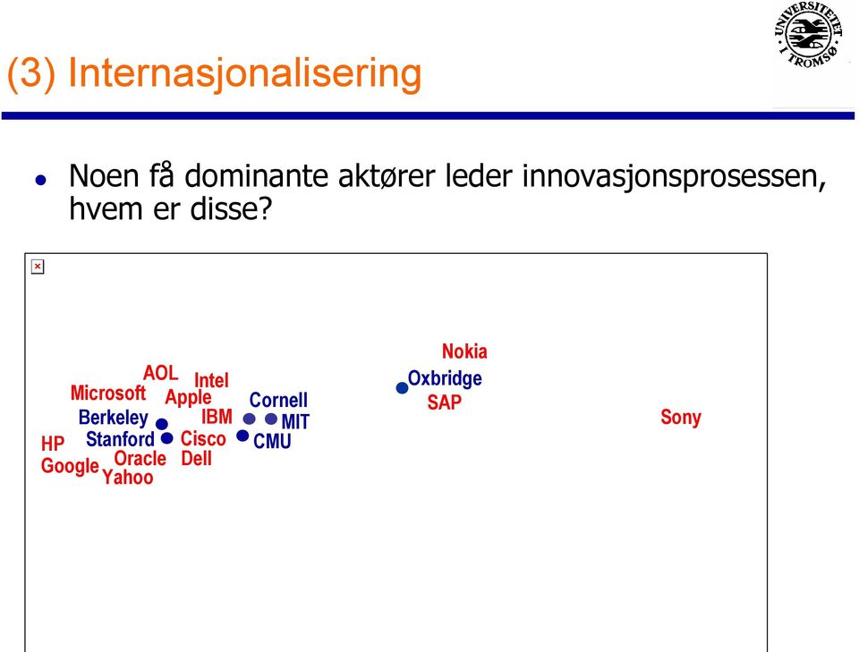 AOL Intel Microsoft Apple Berkeley IBM HP Stanford