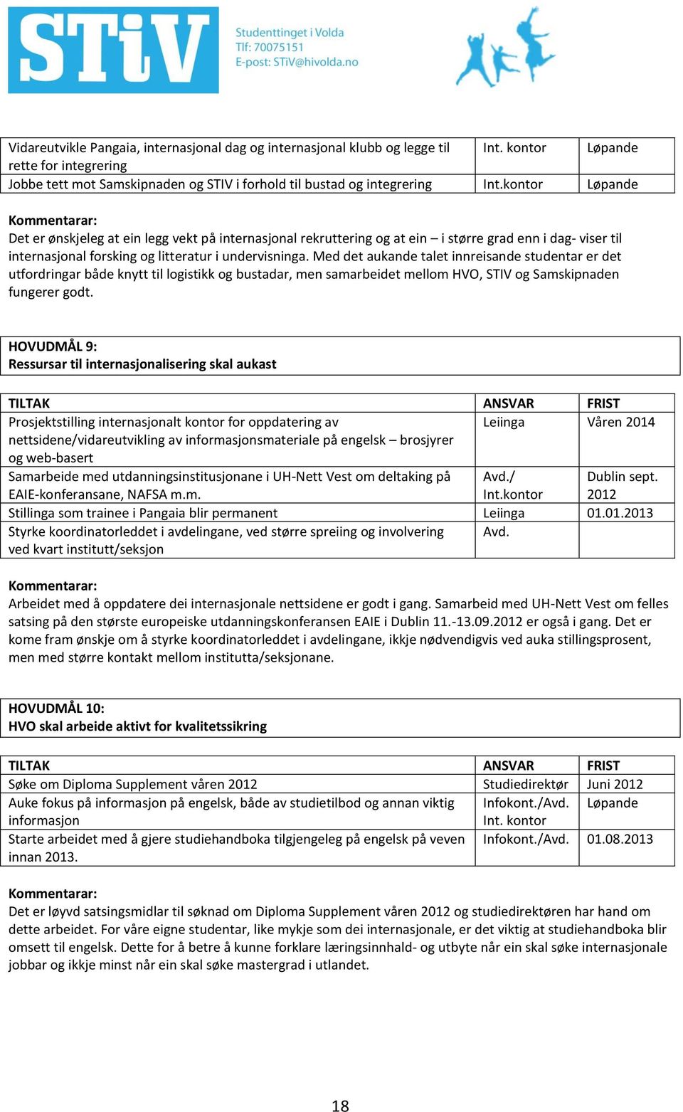 Med det aukande talet innreisande studentar er det utfordringar både knytt til logistikk og bustadar, men samarbeidet mellom HVO, STIV og Samskipnaden fungerer godt.