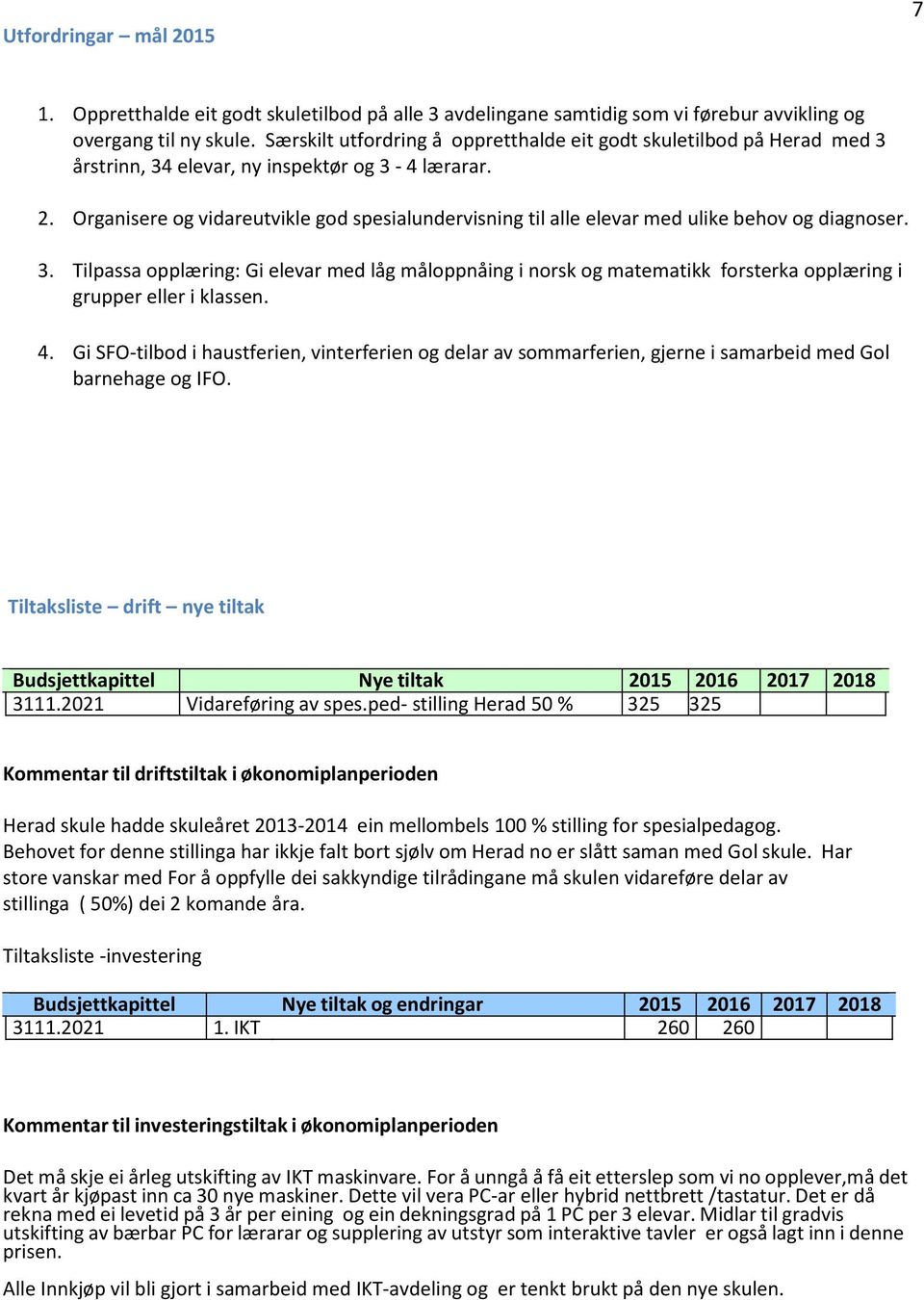 Organisere og vidareutvikle god spesialundervisning til alle elevar med ulike behov og diagnoser. 3.