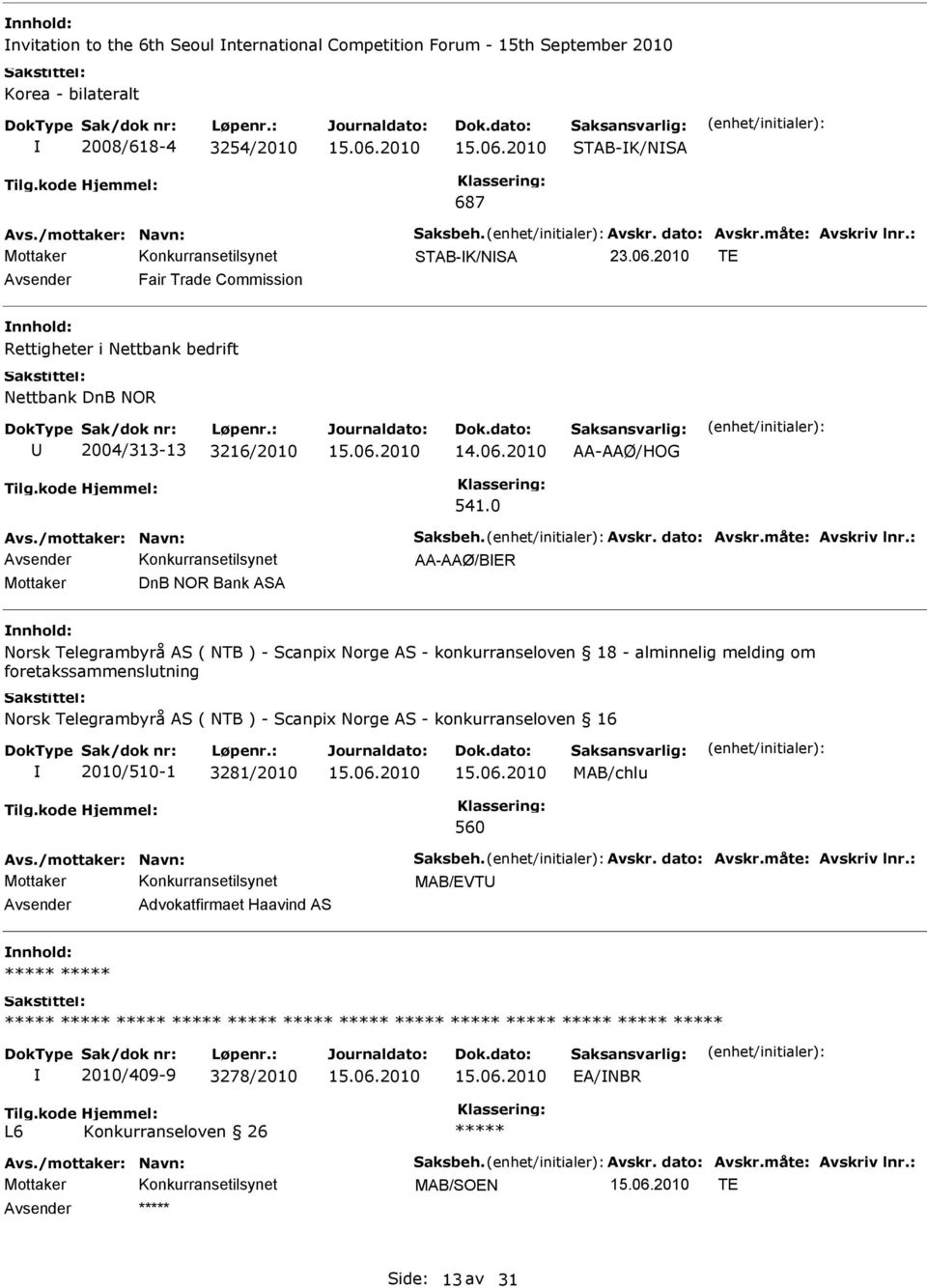 0 AA-AAØ/BER DnB NOR Bank ASA Norsk Telegrambyrå AS ( NTB ) - Scanpix Norge AS - konkurranseloven 18 - alminnelig melding om foretakssammenslutning Norsk