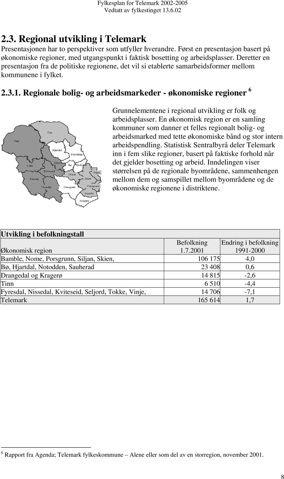 Deretter en presentasjon fra de politiske regionene, det vil si etablerte samarbeidsformer mellom kommunene i fylket. 2.3.1.