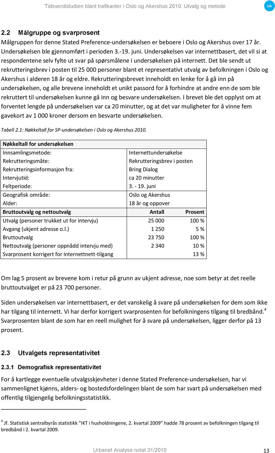 Det ble sendt ut rekrutteringsbrev i posten til 25 000 personer blant et representativt utvalg av befolkningen i Oslo og Akershus i alderen 18 år og eldre.