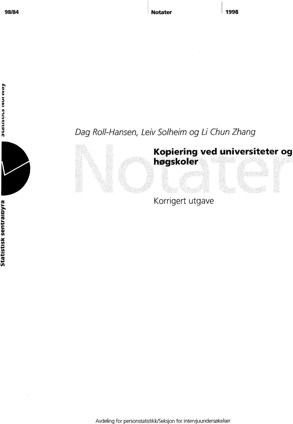 universiteter høgskoler og Korrigert utgave