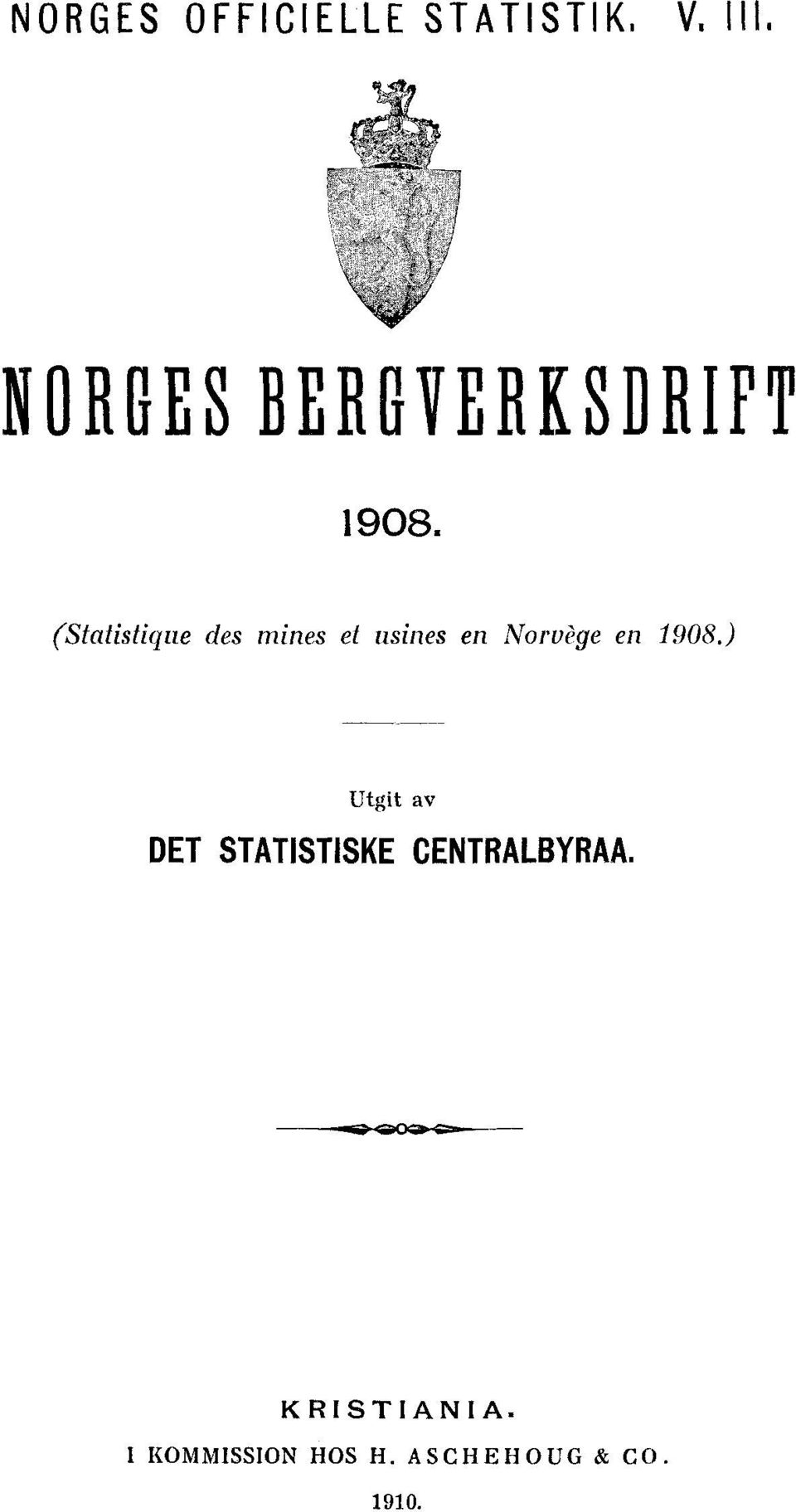 (Statistique des mines et usines en Norvège en