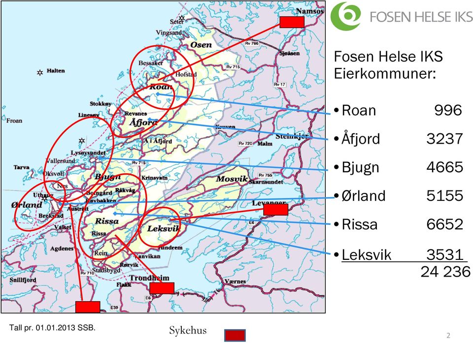 Bjugn 4665 Ørland 5155 Rissa 6652