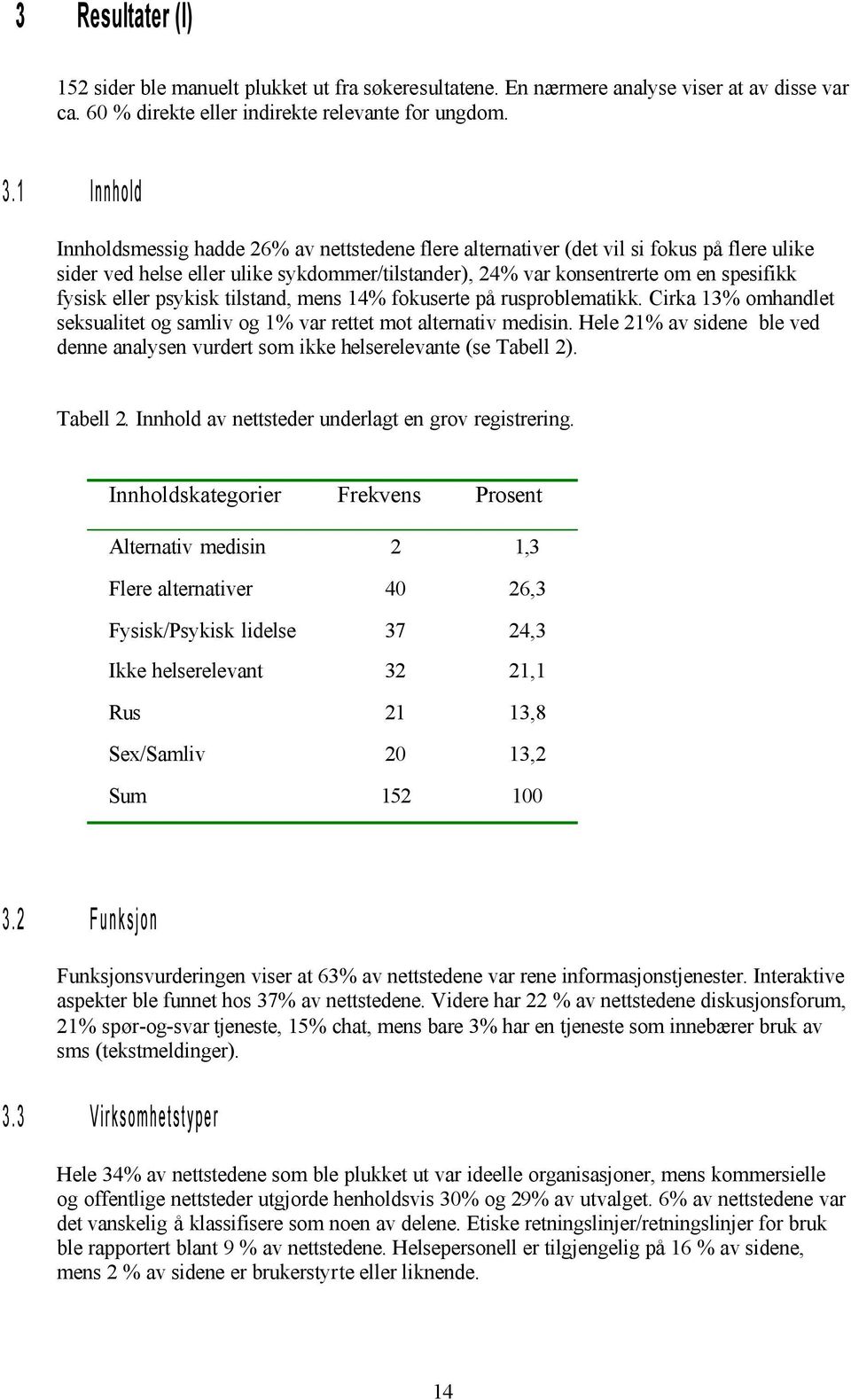 eller psykisk tilstand, mens 14% fokuserte på rusproblematikk. Cirka 13% omhandlet seksualitet og samliv og 1% var rettet mot alternativ medisin.