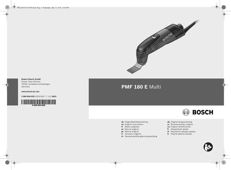 com PMF 180 E Multi 2 609 004 835 (2010.