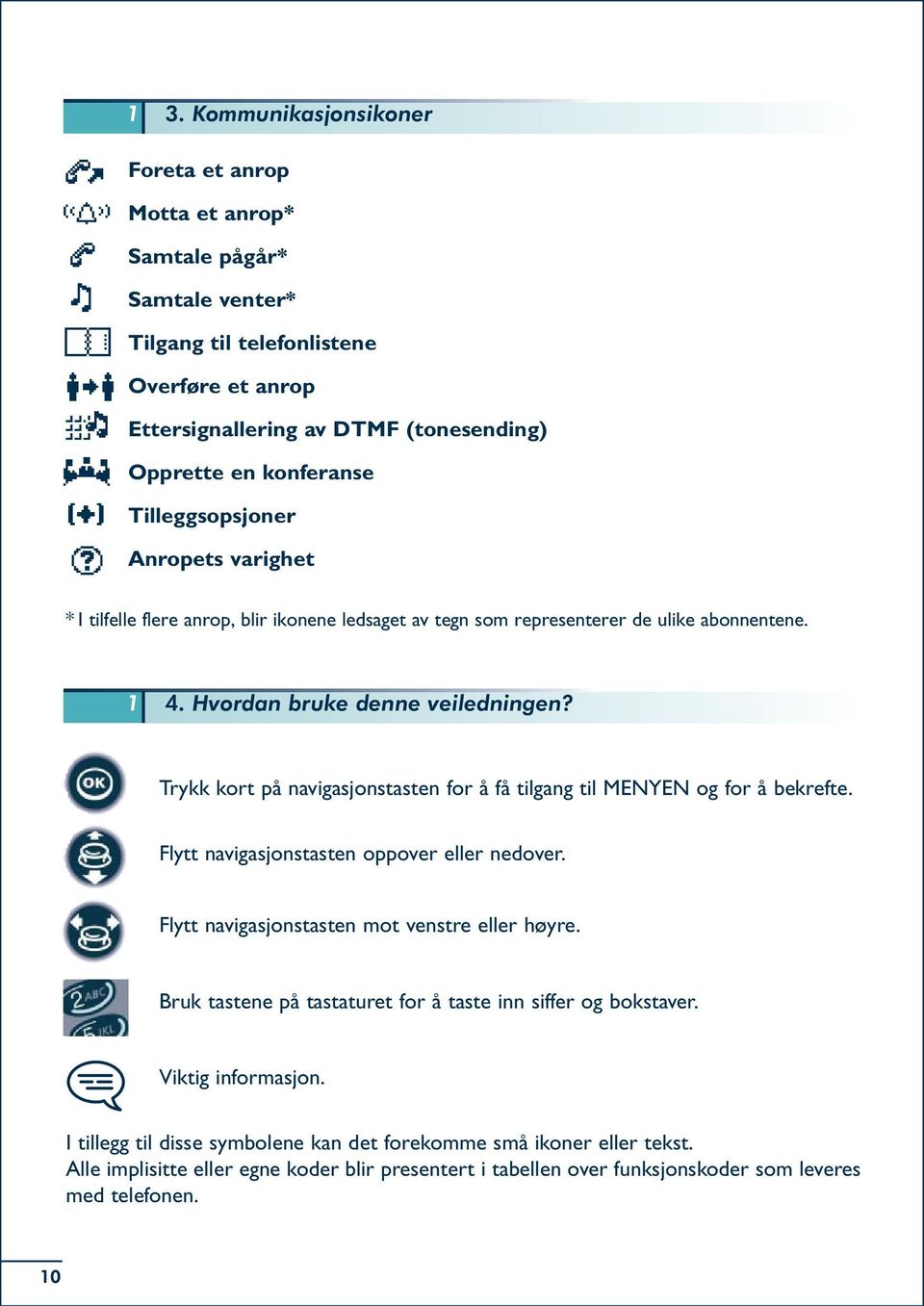 Trykk kort på navigasjonstasten for å få tilgang til MENYEN og for å bekrefte. Flytt navigasjonstasten oppover eller nedover. Flytt navigasjonstasten mot venstre eller høyre.