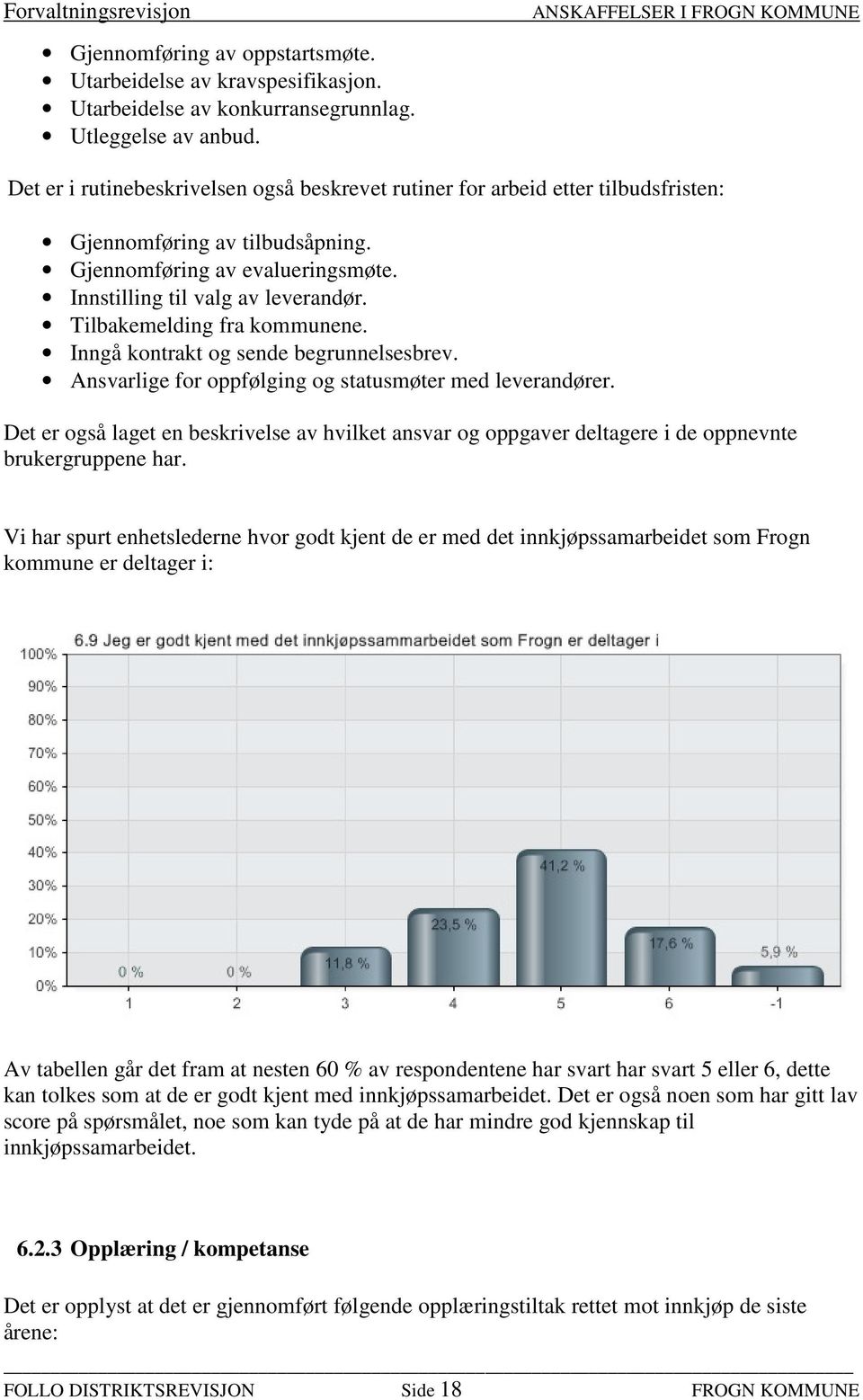 Tilbakemelding fra kommunene. Inngå kontrakt og sende begrunnelsesbrev. Ansvarlige for oppfølging og statusmøter med leverandører.