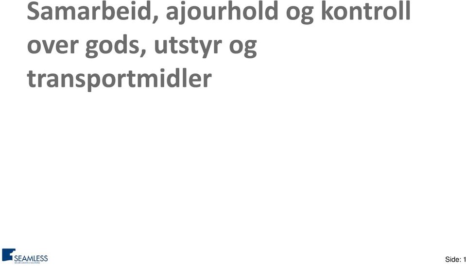 kontroll over gods,