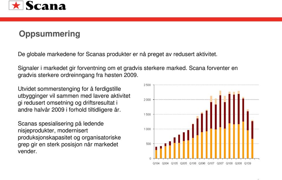 Utvidet sommerstenging for å ferdigstille utbygginger vil sammen med lavere aktivitet gi redusert omsetning og driftsresultat i andre