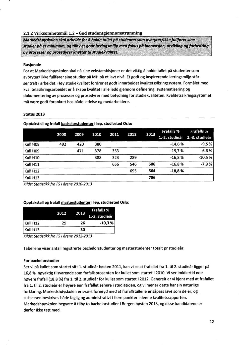 innovasjon, utvikling og forbedring av prosesser og prosedyrer knyttet til studiekvalitet.