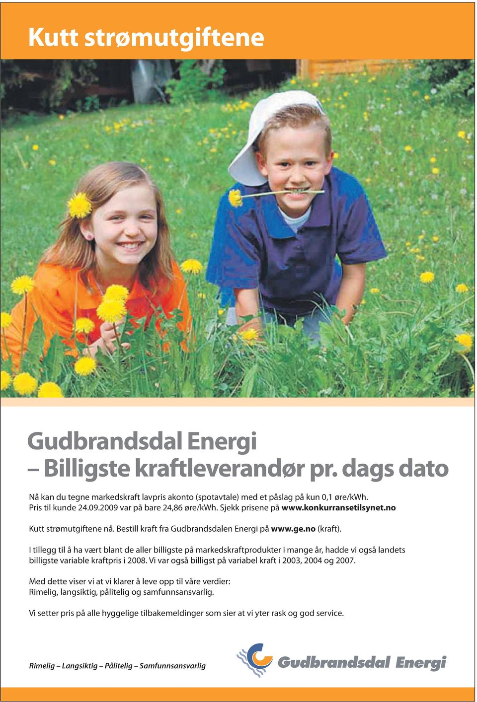 I tillegg til å ha vært blant de aller billigste på markedskraftprodukter i mange år, hadde vi også landets billigste variable kraftpris i 2008.