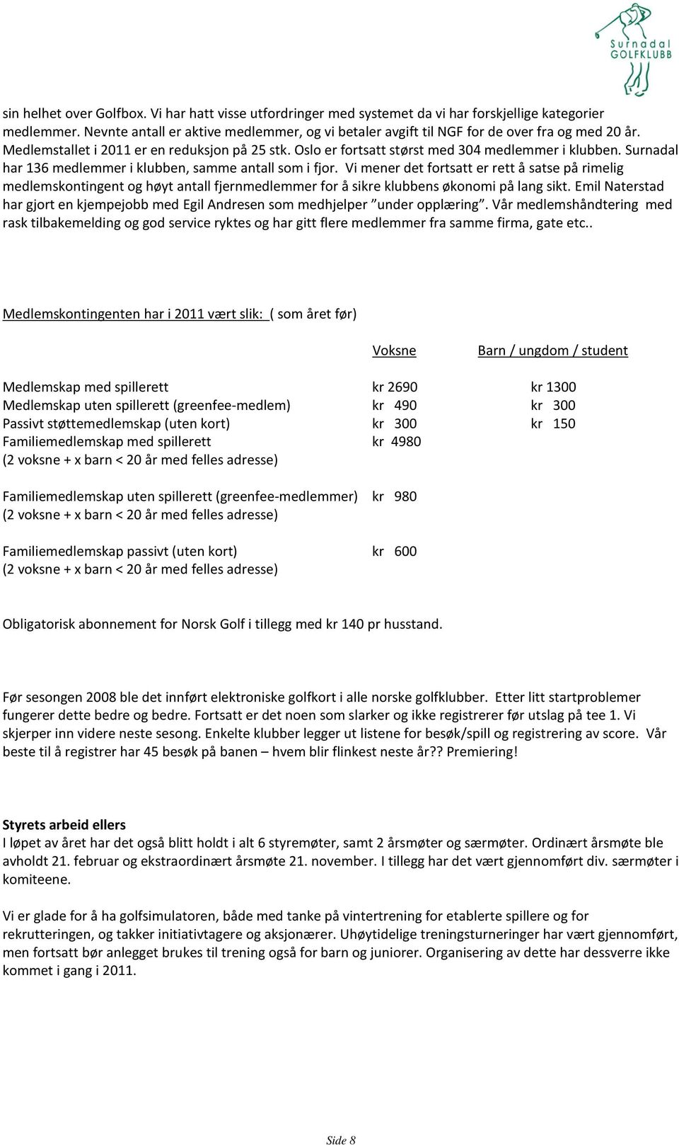 Surnadal har 136 medlemmer i klubben, samme antall som i fjor.