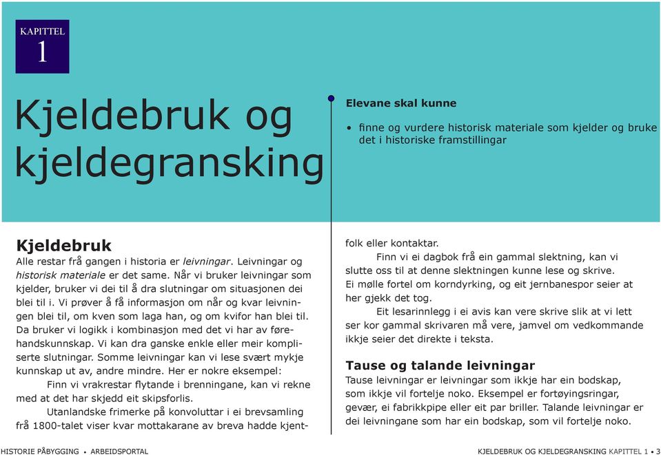 Vi prøver å få informasjon om når og kvar leivningen blei til, om kven som laga han, og om kvifor han blei til. Da bruker vi logikk i kombinasjon med det vi har av førehandskunnskap.