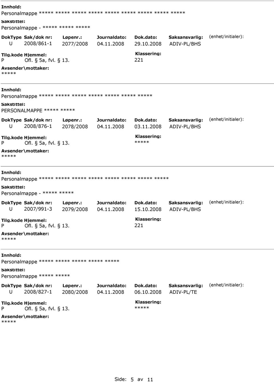 ADV-L/BHS ersonalmappe ersonalmappe - 2007/991-3 2079/2008 15.10.