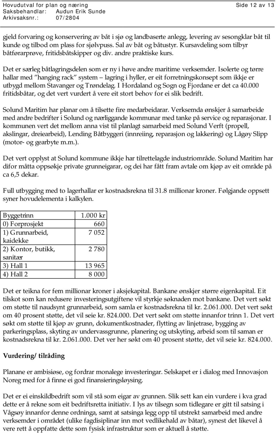 Isolerte og tørre hallar med hanging rack system lagring i hyller, er eit forretningskonsept som ikkje er utbygd mellom Stavanger og Trøndelag. I Hordaland og Sogn og Fjordane er det ca 40.