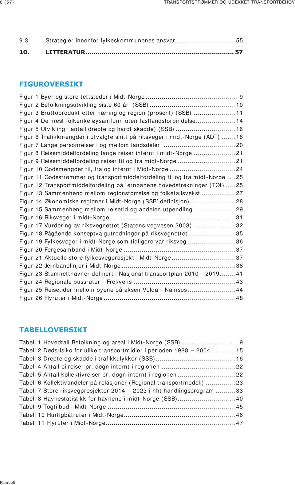 .. 14 Figur 5 Utvikling i antall drepte og hardt skadde) (SSB)... 16 Figur 6 Trafikkmengder i utvalgte snitt på riksveger i midt-norge (ÅDT)... 18 Figur 7 Lange personreiser i og mellom landsdeler.