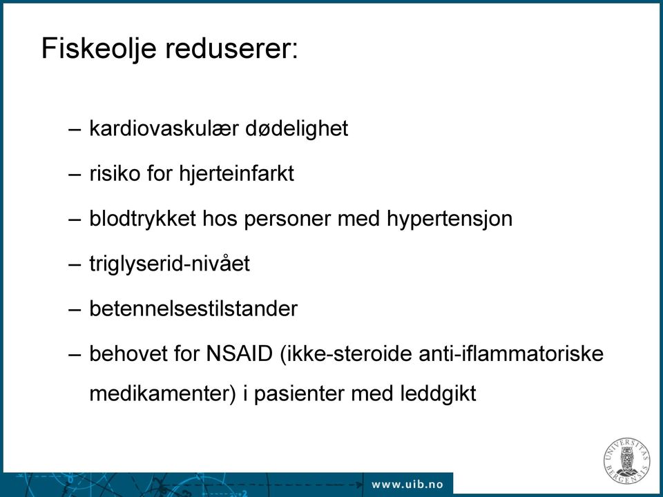 triglyserid-nivået betennelsestilstander behovet for NSAID