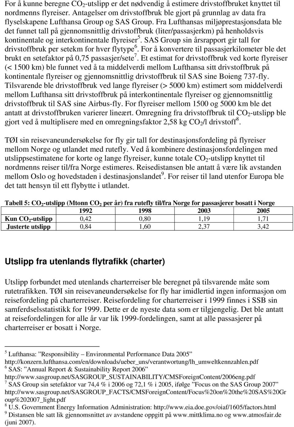 Fra Lufthansas miljøprestasjonsdata ble det funnet tall på gjennomsnittlig drivstoffbruk (liter/passasjerkm) på henholdsvis kontinentale og interkontinentale flyreiser 5.