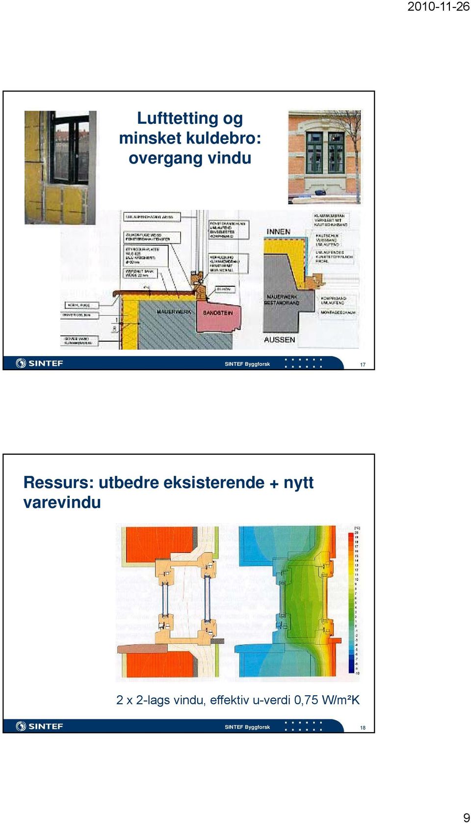 eksisterende + nytt varevindu 2 x