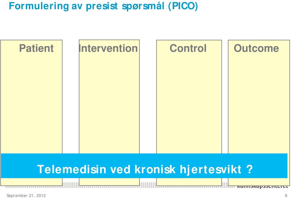 Control Outcome Telemedisin ved