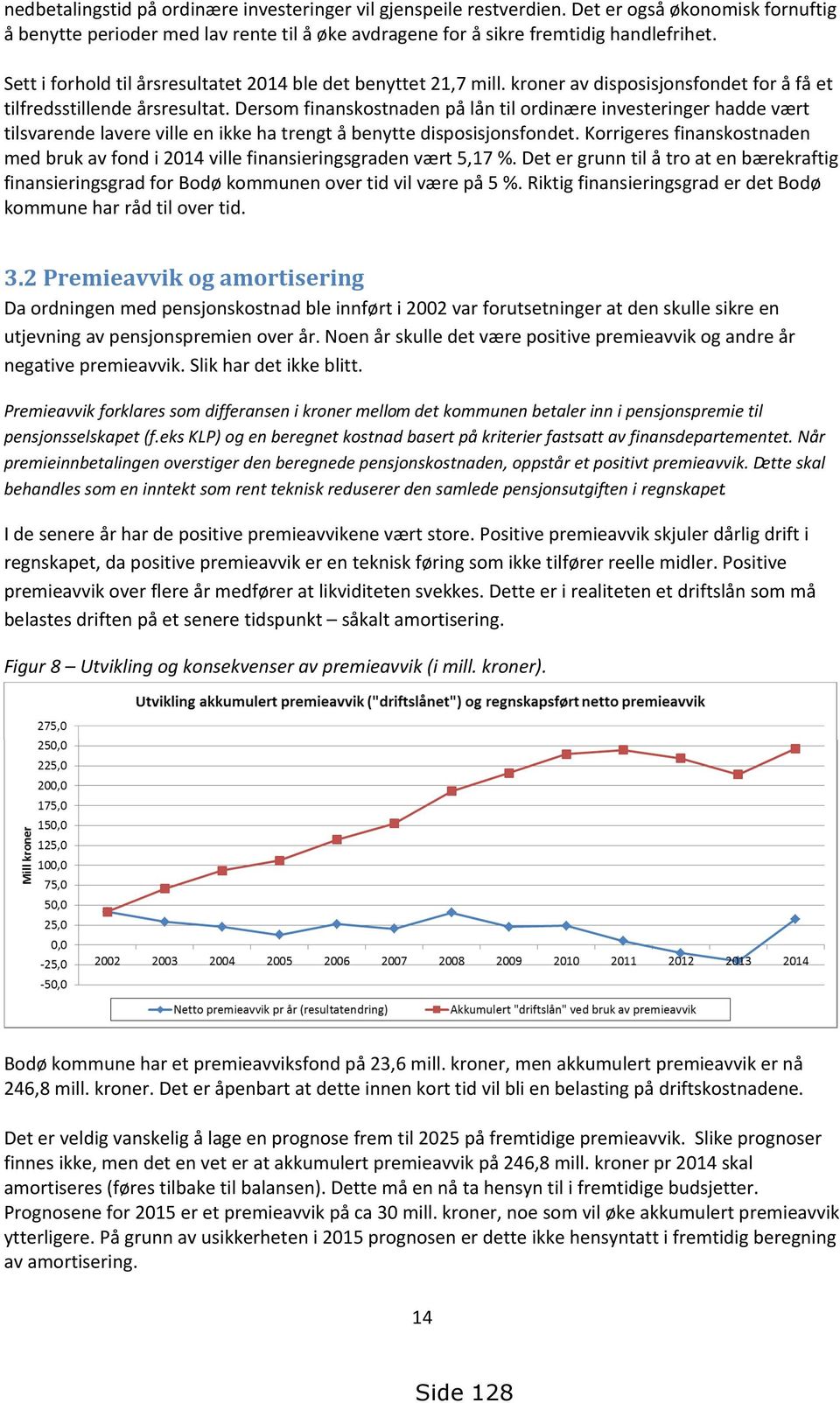 Dersom finanskostnaden på lån til ordinære investeringer hadde vært tilsvarende lavere ville en ikke ha trengt å benytte disposisjonsfondet.