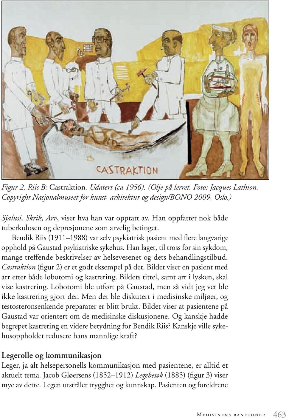 Bendik Riis (1911 1988) var selv psykiatrisk pasient med flere langvarige opphold på Gaustad psykiatriske sykehus.