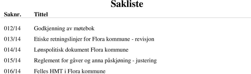 retningslinjer for Flora kommune - revisjon 014/14