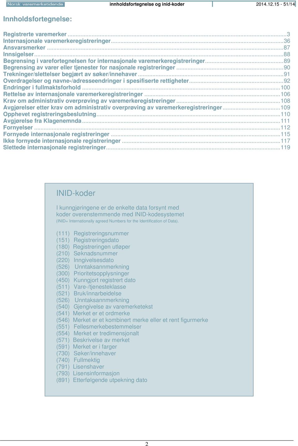 .. 90 Trekninger/slettelser begjært av søker/innehaver... 91 Overdragelser og navne-/adresseendringer i spesifiserte rettigheter... 92 Endringer i fullmaktsforhold.