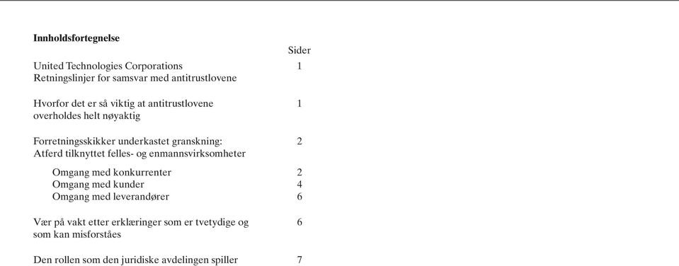 tilknyttet felles- og enmannsvirksomheter Omgang med konkurrenter 2 Omgang med kunder 4 Omgang med leverandører 6