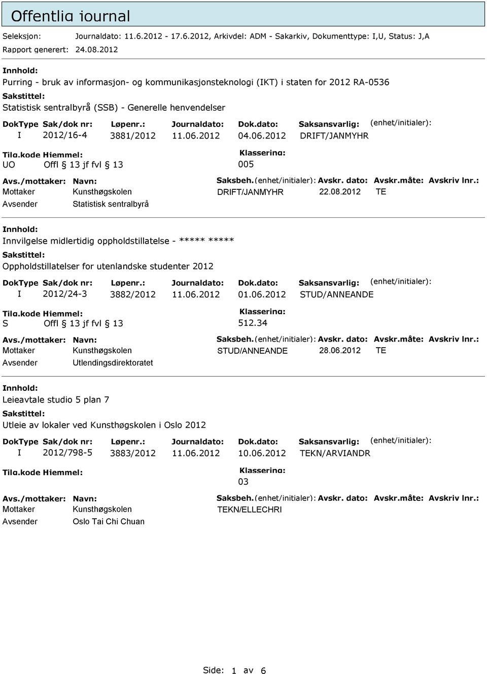 2012 DRFT/JANMYHR UO 005 DRFT/JANMYHR 22.08.