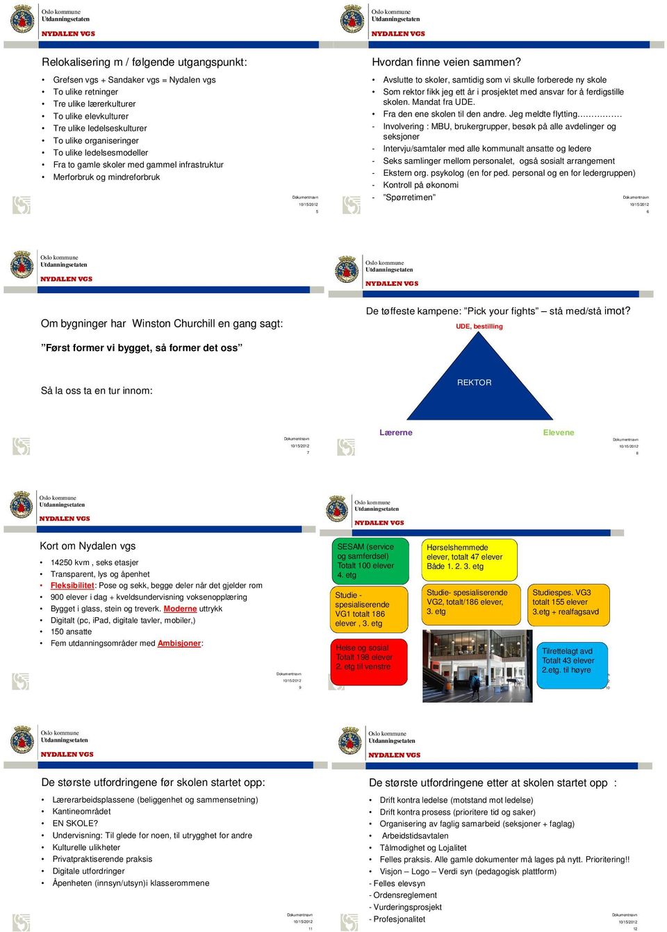 Avslutte to skoler, samtidig som vi skulle forberede ny skole Som rektor fikk jeg ett år i prosjektet med ansvar for å ferdigstille skolen. Mandat fra UDE. Fra den ene skolen til den andre.