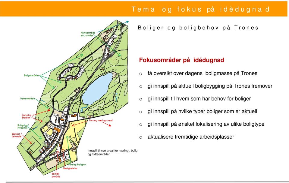 fremover o gi innspill til hvem som har behov for boliger o gi innspill på hvilke typer boliger som er aktuell o gi innspill