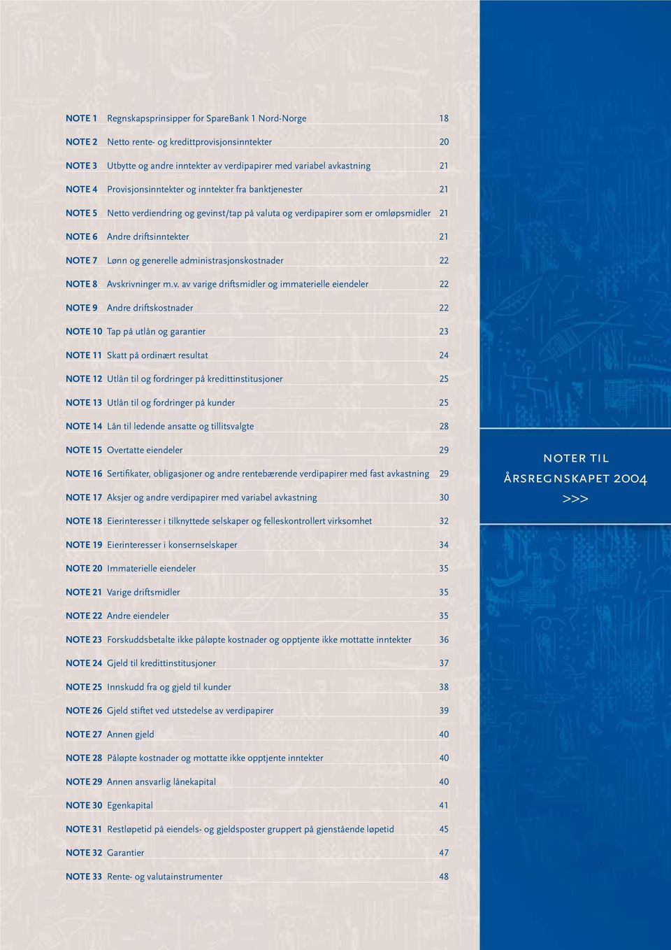 generelle administrasjonskostnader 22 NOTE 8 Avs