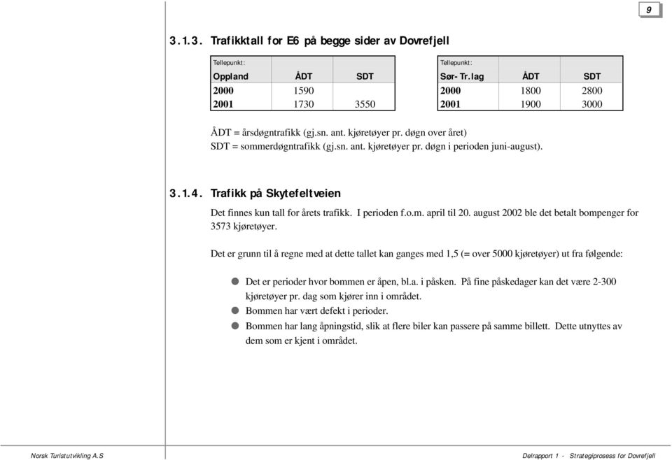 I perioden f.o.m. april til 20. august 2002 ble det betalt bompenger for 3573 kjøretøyer.