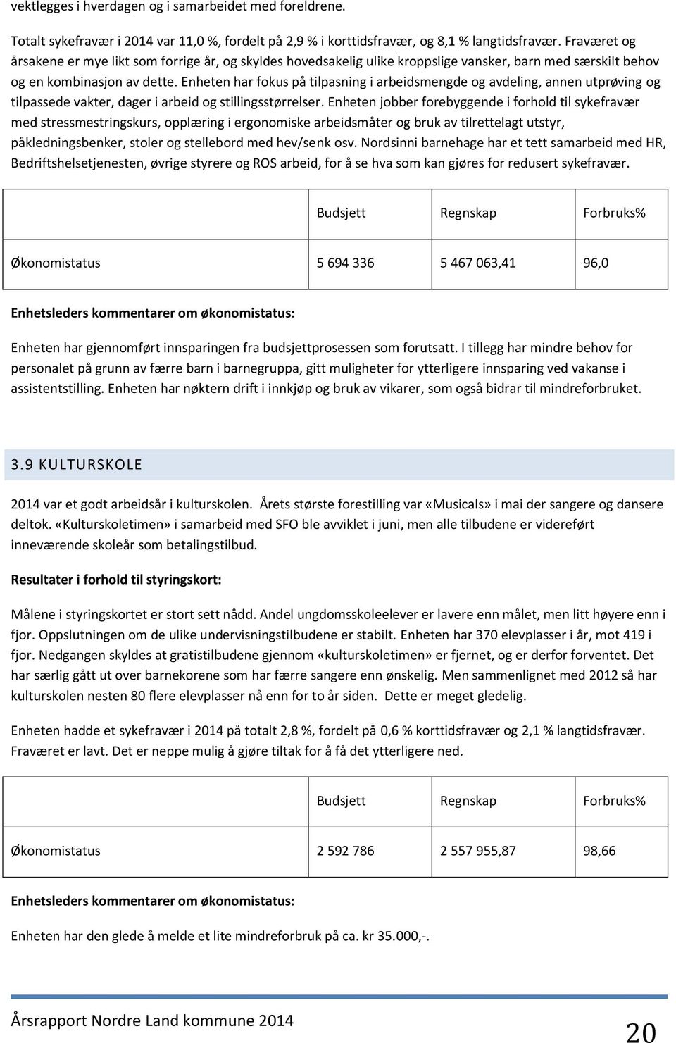 Enheten har fokus på tilpasning i arbeidsmengde og avdeling, annen utprøving og tilpassede vakter, dager i arbeid og stillingsstørrelser.