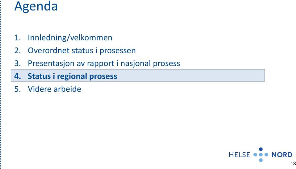 Presentasjon av rapport i nasjonal