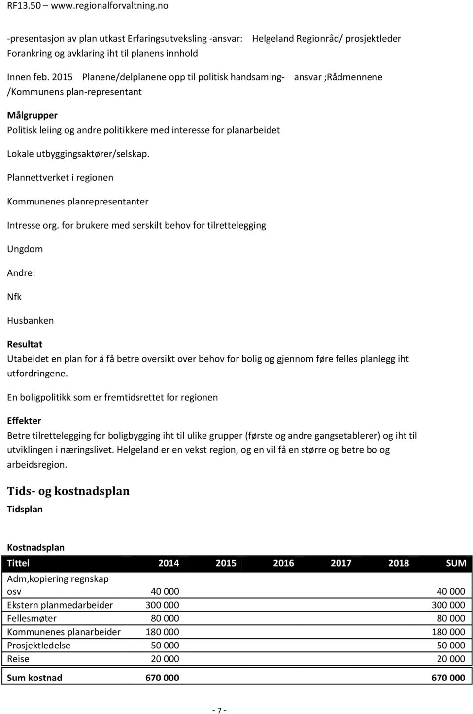 utbyggingsaktører/selskap. Plannettverket i regionen Kommunenes planrepresentanter Intresse org.