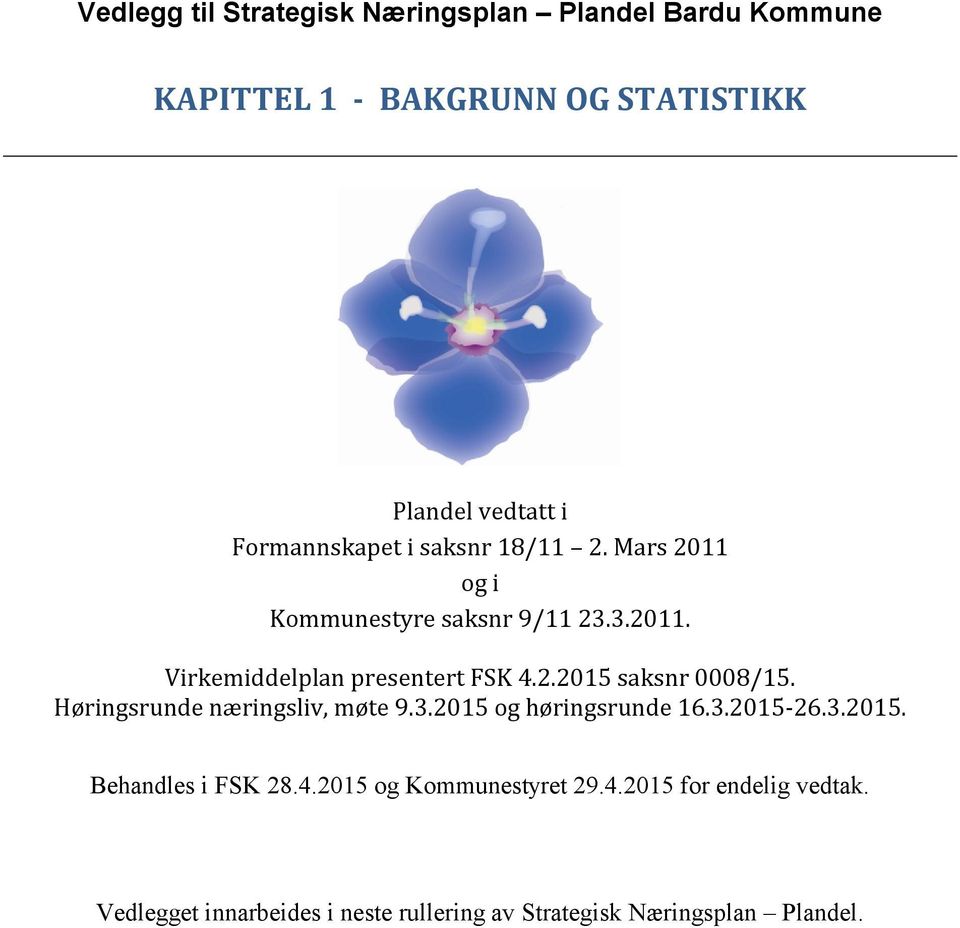 Høringsrunde næringsliv, møte 9.3.2015 og høringsrunde 16.3.2015-26.3.2015. Behandles i FSK 28.4.