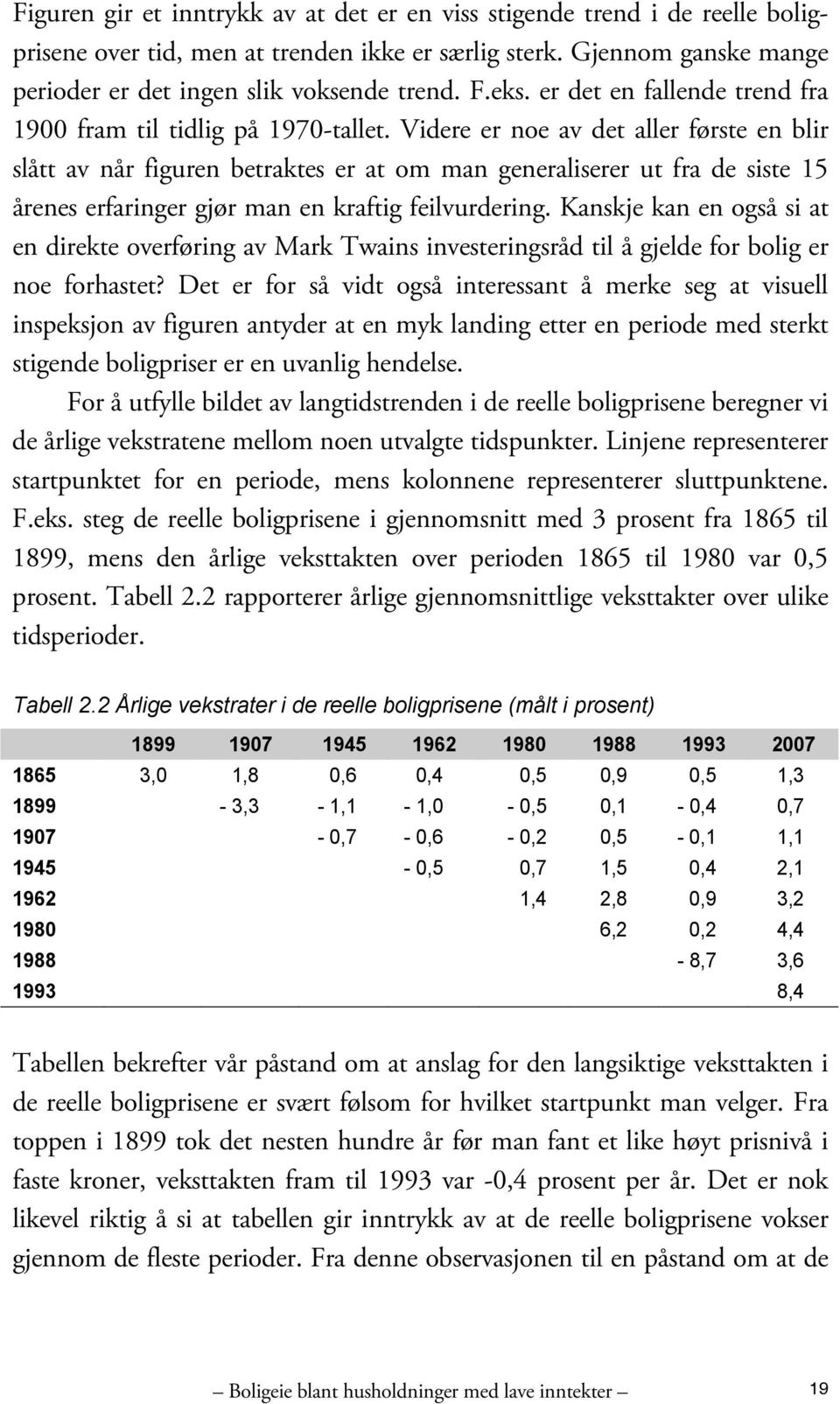 Videre er noe av det aller første en blir slått av når figuren betraktes er at om man generaliserer ut fra de siste 15 årenes erfaringer gjør man en kraftig feilvurdering.