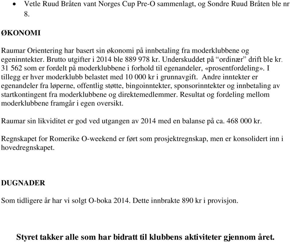 I tillegg er hver moderklubb belastet med 10 000 kr i grunnavgift.