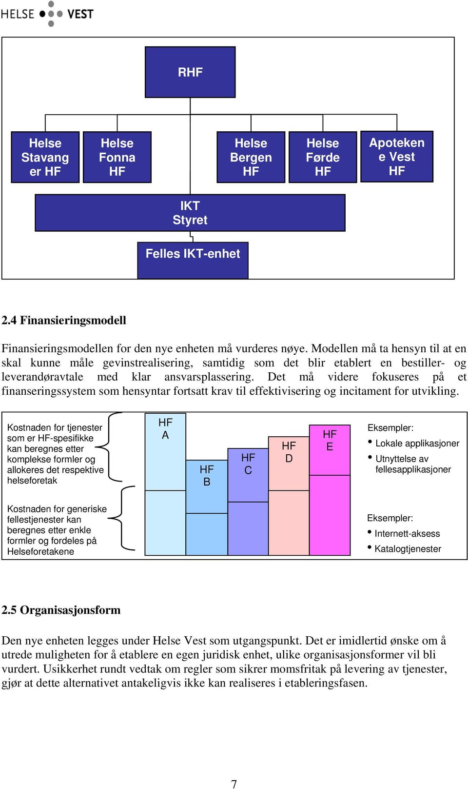 Det må videre fokuseres på et finanseringssystem som hensyntar fortsatt krav til effektivisering og incitament for utvikling.