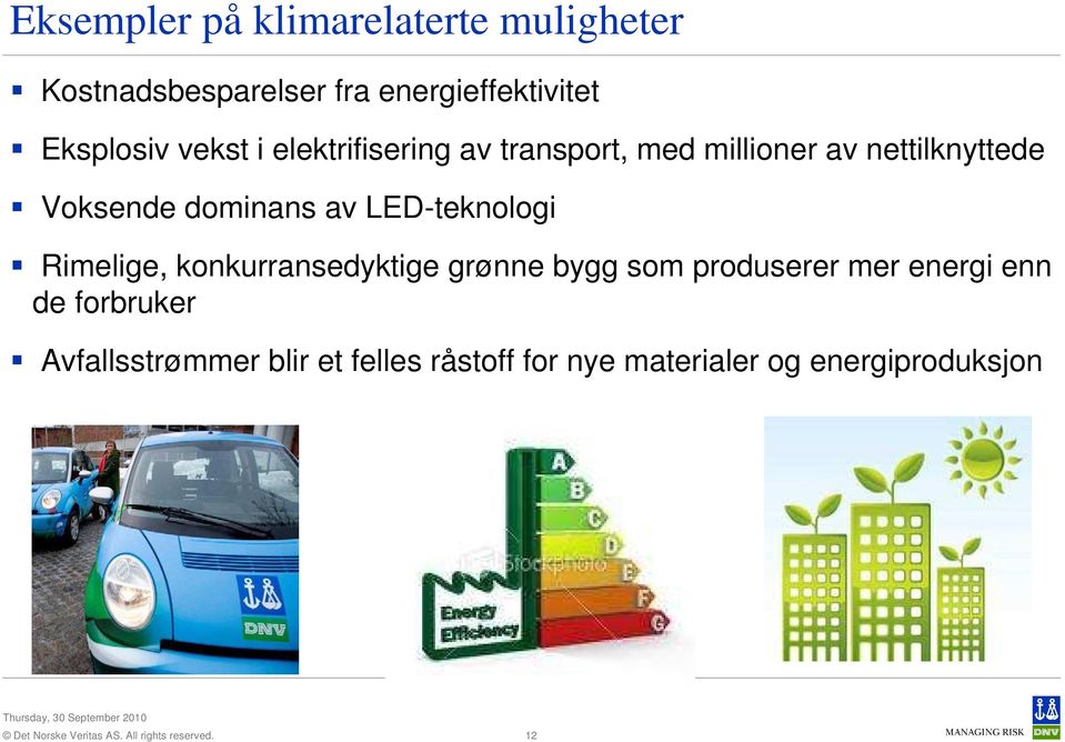 dominans av LED-teknologi Rimelige, konkurransedyktige grønne bygg som produserer mer