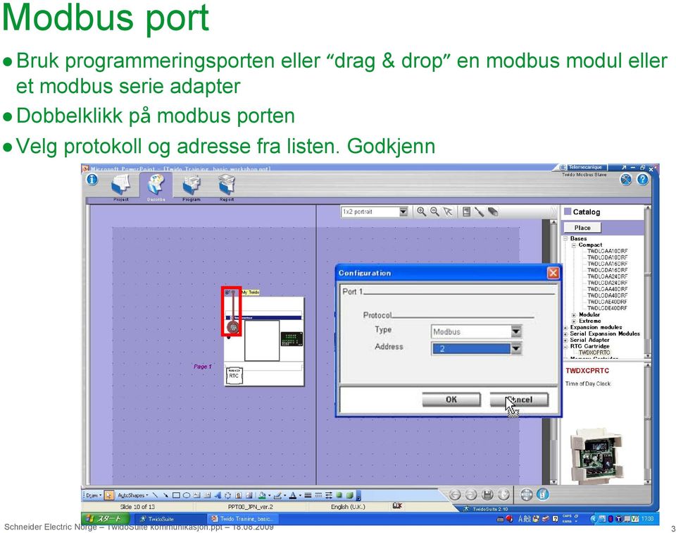 serie adapter Dobbelklikk på modbus porten