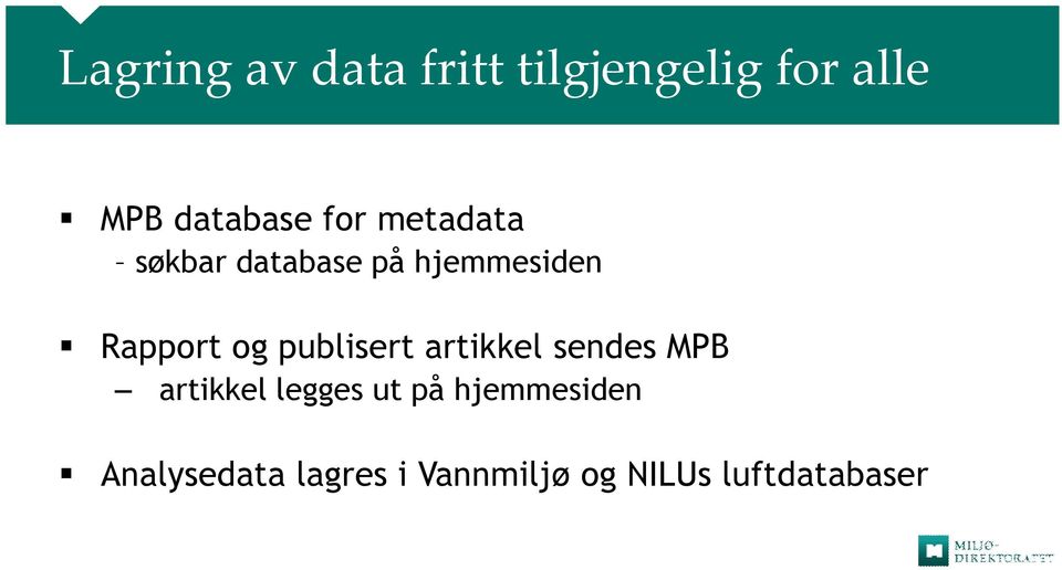 publisert artikkel sendes MPB artikkel legges ut på