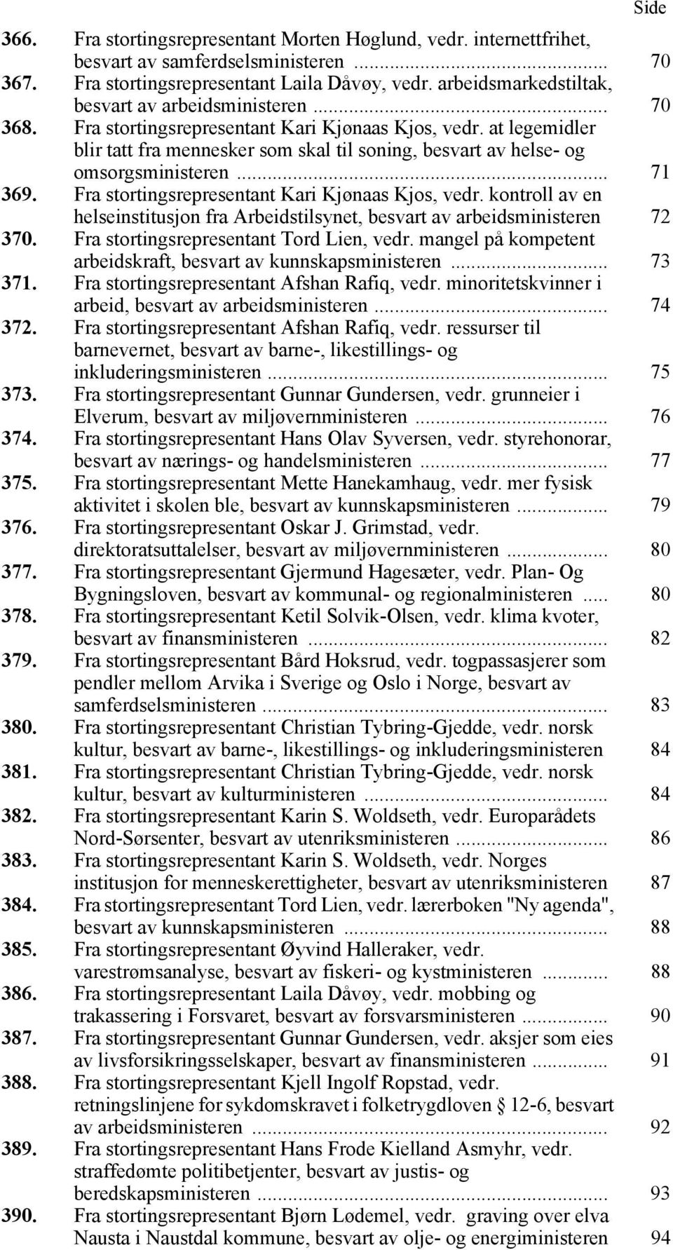 at legemidler blir tatt fra mennesker som skal til soning, besvart av helse- og omsorgsministeren... 71 369. Fra stortingsrepresentant Kari Kjønaas Kjos, vedr.