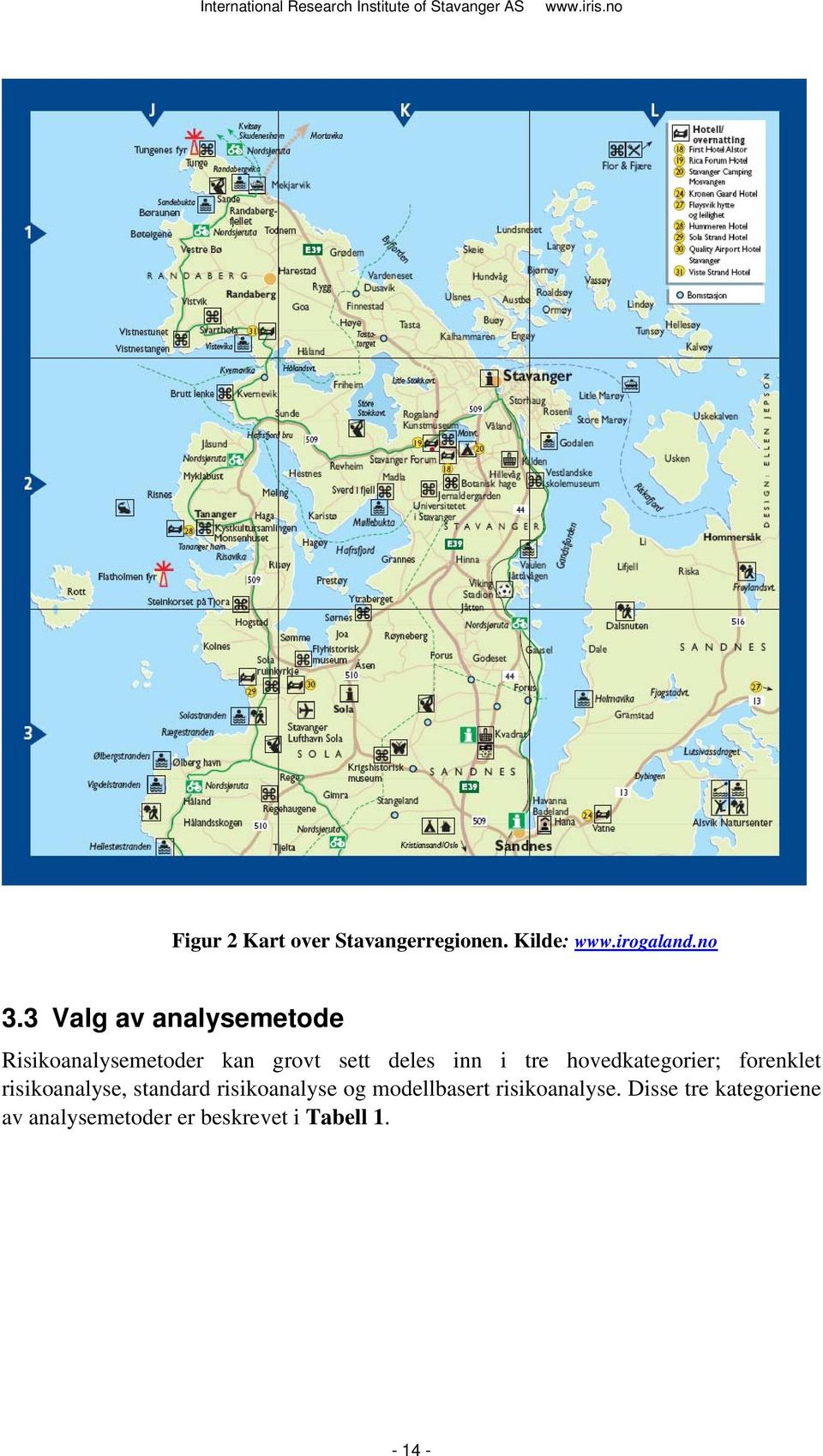 hovedkategorier; forenklet risikoanalyse, standard risikoanalyse og